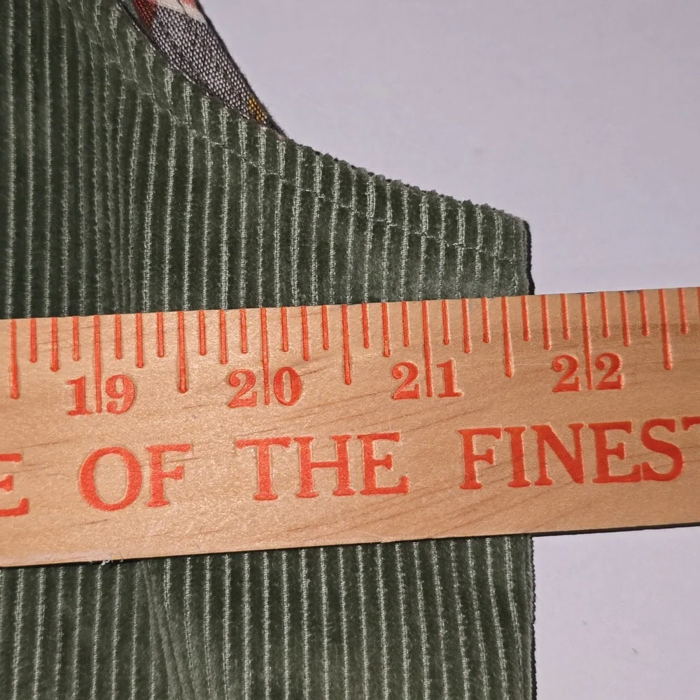 VTG Baxter & Wells Cotton Green Corduroy Fall Vest Womens Size Large - Picture 13 of 14